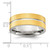 Chisel Titanium Brushed and Polished Yellow IP-plated 8mm Band TB555-8.5