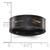 Chisel Titanium Polished Black IP-plated with Black and Gold Foil Inlay 8mm Band TB525-7