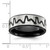 Chisel Titanium Brushed Black IP-plated Heartbeat 8mm Band TB562-13