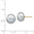 14k 10-11mm Grey Button FW Cultured Pearl Stud Post Earrings X100BG