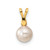 14K 6-7mm Saltwater Akoya Cultured Pearl & Dia. Earrings & Pendant Set XF399SET