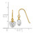 14k Crystal Heart Dangle Earrings YE1555