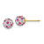 14k Post Multi-colored Crystals 6mm Ball Earrings YE1621