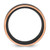 Chisel Titanium with Brushed Center Black and Rose IP-plated 8mm Band TB519-9