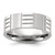 Chisel Titanium Brushed and Polished Grooved 8mm Band TB529-10