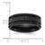 Chisel Titanium Brushed and Polished Black IP-plated Notched 8mm Band TB514-9.5