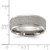 Chisel Titanium Polished Laser-cut Center 8mm Band TB531-9