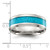 Chisel Titanium Polished with Turquoise Inlay 8mm Band TB537-13