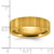 Chisel Titanium Polished Yellow IP-plated Grooved 6mm Band TB542-12