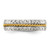Chisel Titanium Polished and Textured Yellow IP-plated Center 6mm Band TB541-10