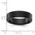 Chisel Titanium Polished Black IP-plated Grooved 6mm Band TB543-11.5