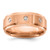 Chisel Titanium Brushed and Polished Rose IP-plated with CZ 8mm Band TB552-8.5