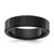 Chisel Titanium Polished Black IP-plated Grooved 6mm Band TB543-13