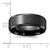 Chisel Titanium Polished Laser-cut Center Black IP-plated 8mm Band TB559-9