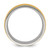 Chisel Titanium Polished with Brushed Yellow IP-plated Center 8mm Band TB553-9.5