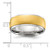 Chisel Titanium Polished with Brushed Yellow IP-plated Center 8mm Band TB553-9.5