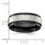 Chisel Titanium Polished with Brushed Center Black IP-plated 8mm Band TB565-8.5