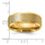 Chisel Titanium Polished Laser-cut Center Yellow IP-plated 8mm Band TB558-8