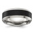 Chisel Titanium Polished Black IP-plated Textured Center 8mm Band TB564-10.5