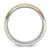 Chisel Titanium Polished with Yellow IP-plated Grooved Center 8mm Band TB556-9.5