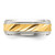 Chisel Titanium Polished with Yellow IP-plated Grooved Center 8mm Band TB556-9.5