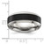 Chisel Titanium Polished Black IP-plated Textured Center 8mm Band TB564-8.5