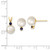 14k 7-8mm White FW Cultured Pearl & Sapphire Stud Ear & Pendant XF304SET