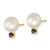 14k 7-8mm White FW Cultured Pearl & Sapphire Stud Ear & Pendant XF304SET
