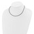 14k 1.5mm 16in Black Leather Cord Necklace XG250-16