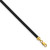 14k 3mm 16in with Yellow Clasp Black Rubber Cord Necklace XG266-16