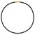 14k 3mm 16in with Yellow Clasp Black Rubber Cord Necklace XG266-16
