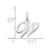 10k White Gold Small Fancy Script Initial W Charm 10YC651W