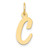 10K Medium Script Letter C Initial Charm 10YC660C