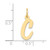 10K Medium Script Letter C Initial Charm 10YC660C