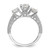 10K Tiara Collection White Gold Polished 3 Stone CZ Ring 10YC388W