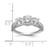 10K Tiara Collection White Gold Polished 3 Stone CZ Ring 10YC388W
