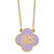10k Yellow Gold Clover Monogram w/Epoxy Necklace 10XNA602Y