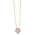 10k Yellow Gold Clover Monogram w/Epoxy Necklace 10XNA602Y