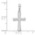 10K White Gold Polished Beveled Cross w/ Round Tips Charm 10K8524W