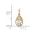 10k Tiara Collection Polished Pear CZ Pendant 10YC416