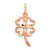 10k Rose Gold Four Leaf Clover Pendant 10C720R
