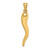 10k Hollow Italian Horn Pendant 10K6388