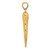 10k Hollow Italian Horn Pendant 10K6388