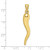 10k Hollow Italian Horn Pendant 10K6388