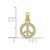 10K Flat and Textured Mini Peace Sign Charm 10K7180