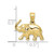 10k 3-D Elephant Pendant 10C3533