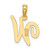 10K Polished W Script Initial Charm 10K6422W