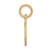 10k Solid Flat-Backed Cross in Circle for Eternal Life Charm 10C296