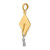 10k w/Rhodium 3-D Graduation Cap Moveable Tassle Charm 10K9312