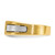 10k Two-tone IBGoodman Men's Polished and Satin Diamond Complete Ring B63320-0YWA